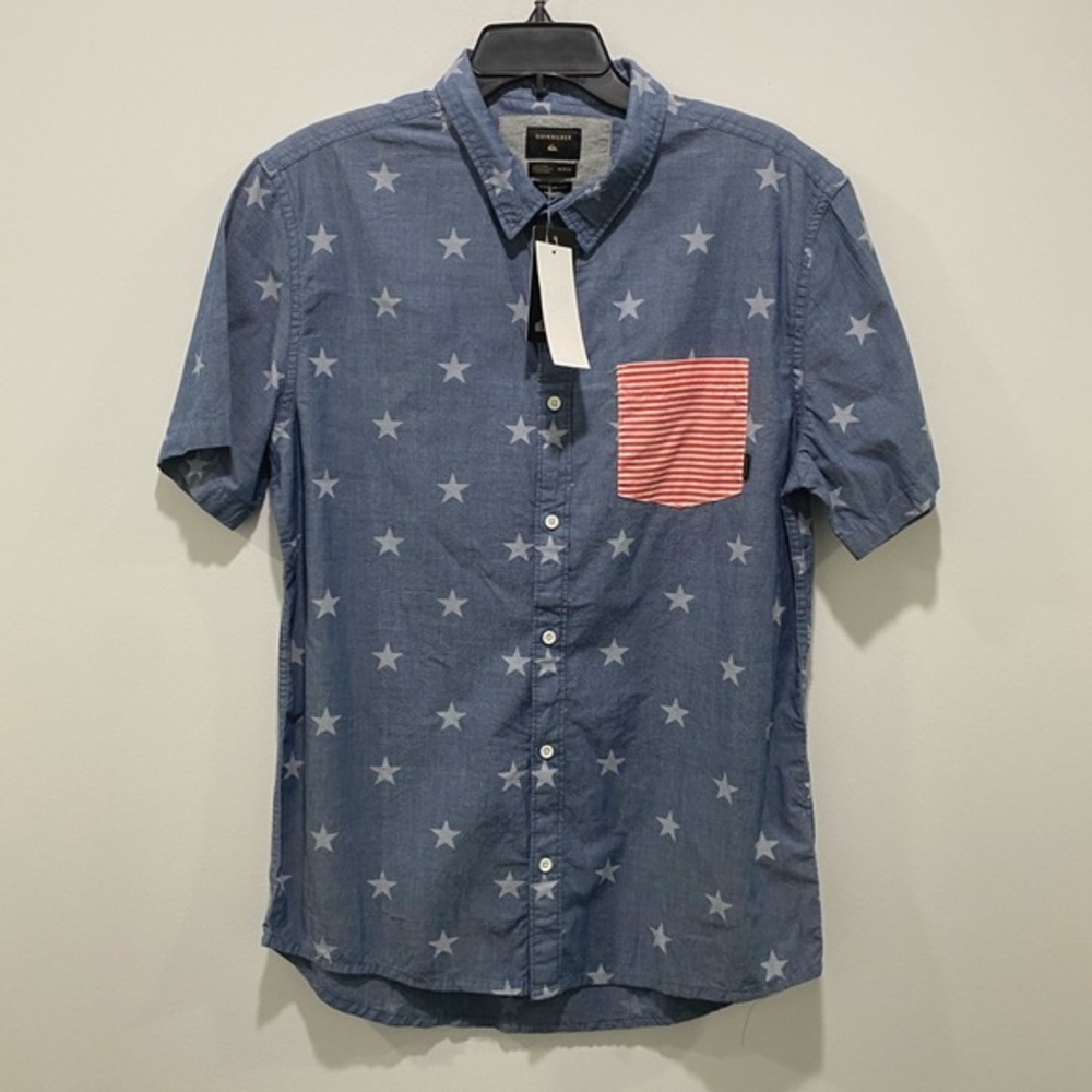 Quicksilver Stars and Stripes USA Button Up - M